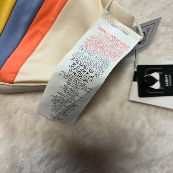 NWT Ripcurl Womens Bikini Top Small Melting Waves Fixed Triangle Cream Beach - Picture 6 of 11